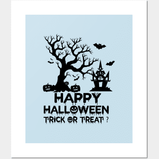 Happy Halloween Trick Or Treat Posters and Art